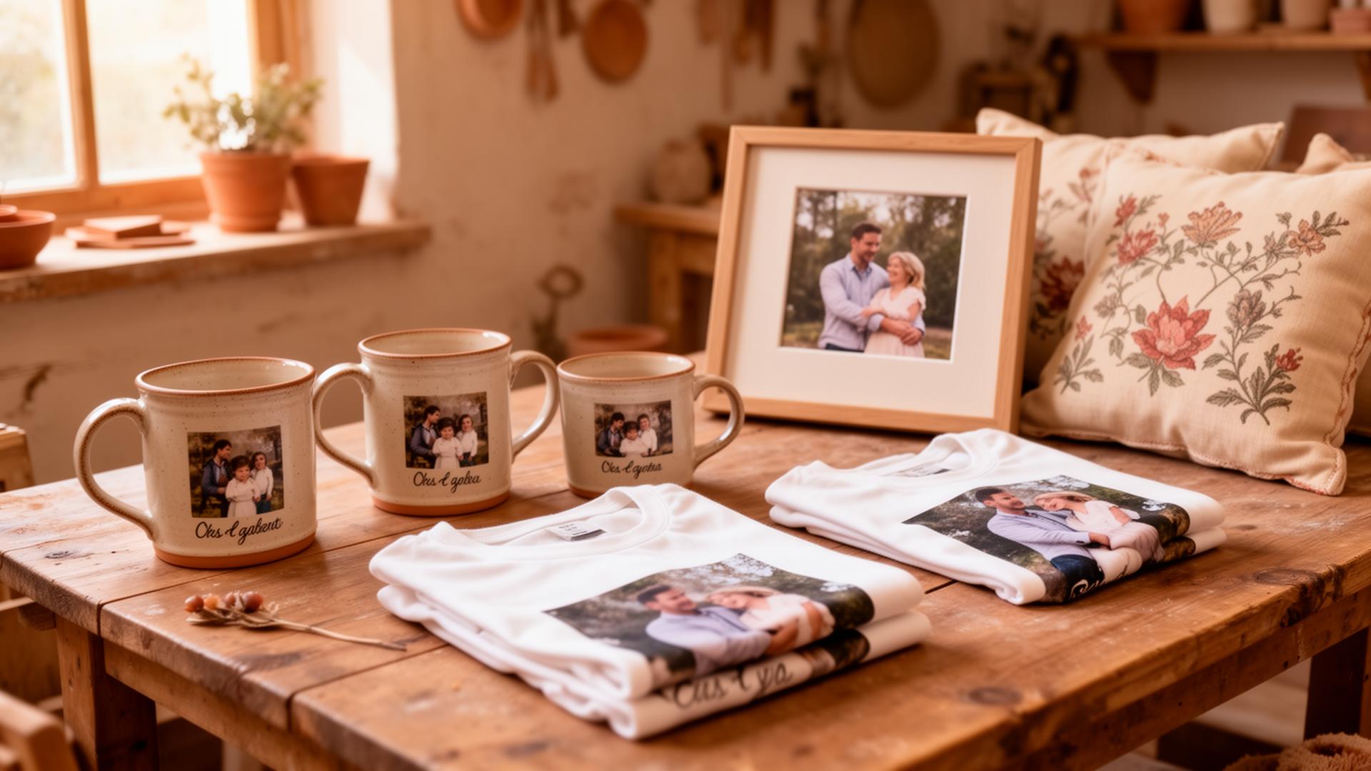 Regalos personalizados artesanales: tazas, camisetas, cuadros y cojines
